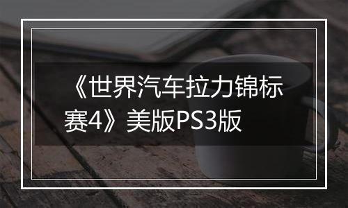 《世界汽车拉力锦标赛4》美版PS3版