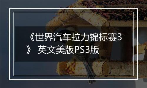 《世界汽车拉力锦标赛3》 英文美版PS3版