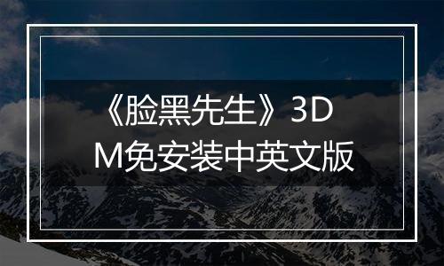 《脸黑先生》3DM免安装中英文版