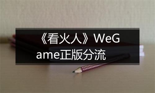 《看火人》WeGame正版分流