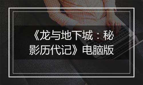 《龙与地下城：秘影历代记》电脑版