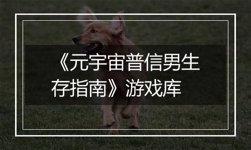 《元宇宙普信男生存指南》游戏库