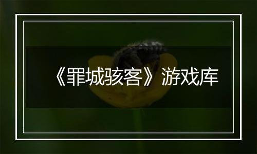 《罪城骇客》游戏库