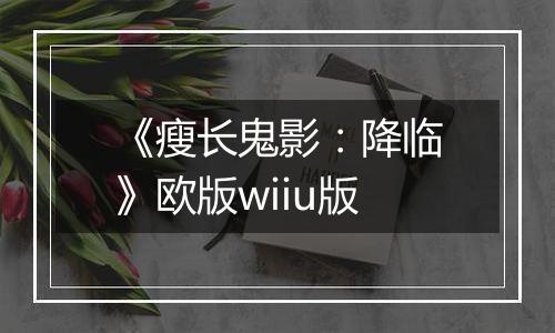 《瘦长鬼影：降临》欧版wiiu版