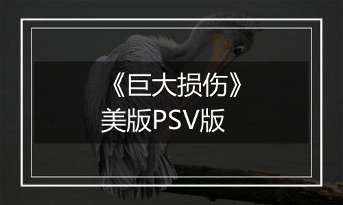 《巨大损伤》美版PSV版