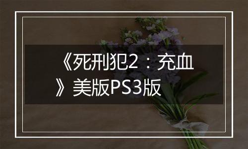 《死刑犯2：充血》美版PS3版