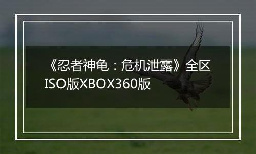 《忍者神龟：危机泄露》全区ISO版XBOX360版