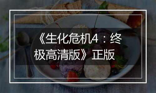 《生化危机4：终极高清版》正版