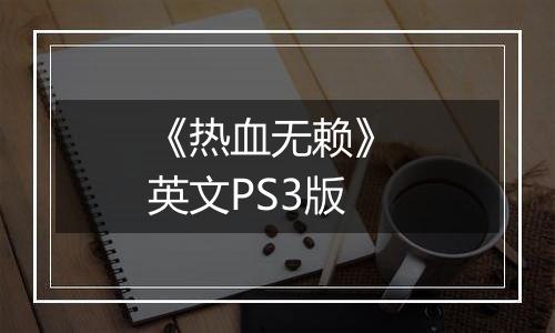 《热血无赖》 英文PS3版