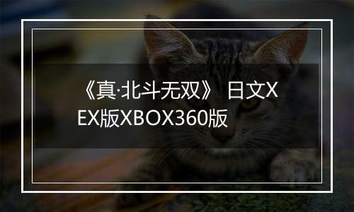 《真·北斗无双》 日文XEX版XBOX360版