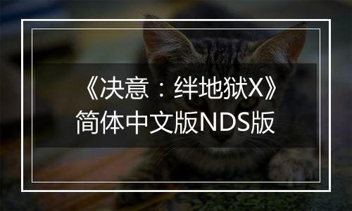 《决意：绊地狱X》简体中文版NDS版