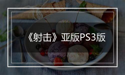 《射击》亚版PS3版