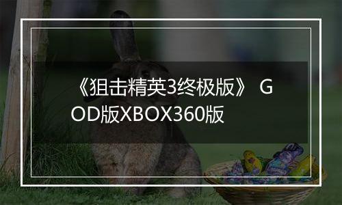 《狙击精英3终极版》 GOD版XBOX360版