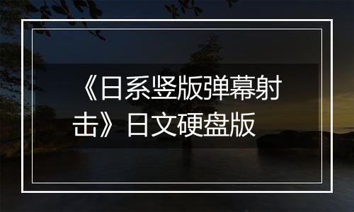 《日系竖版弹幕射击》日文硬盘版
