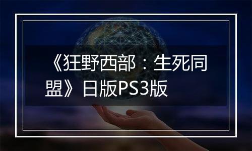 《狂野西部：生死同盟》日版PS3版