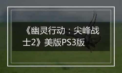 《幽灵行动：尖峰战士2》美版PS3版