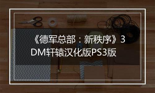 《德军总部：新秩序》3DM轩辕汉化版PS3版