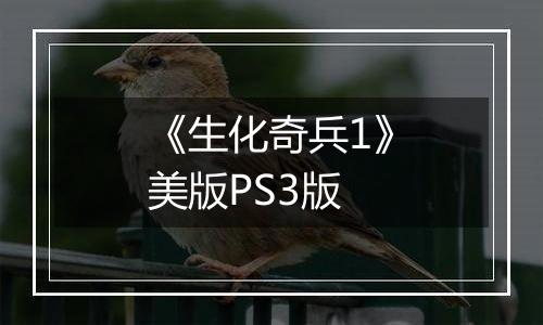 《生化奇兵1》美版PS3版