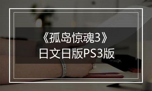 《孤岛惊魂3》 日文日版PS3版