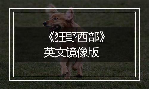 《狂野西部》英文镜像版
