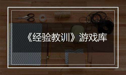 《经验教训》游戏库