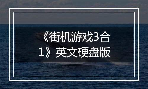 《街机游戏3合1》英文硬盘版