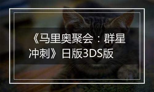 《马里奥聚会：群星冲刺》日版3DS版