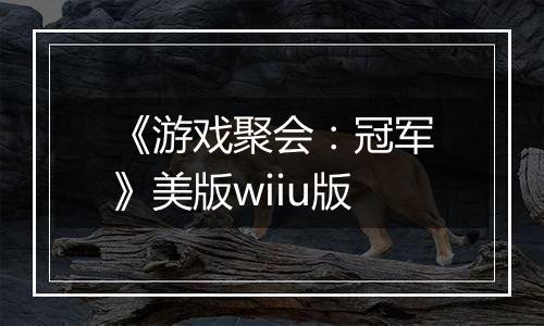 《游戏聚会：冠军》美版wiiu版