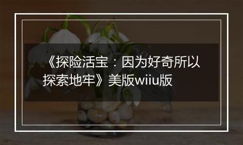 《探险活宝：因为好奇所以探索地牢》美版wiiu版