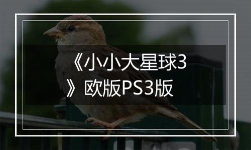 《小小大星球3》欧版PS3版