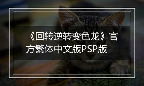 《回转逆转变色龙》官方繁体中文版PSP版
