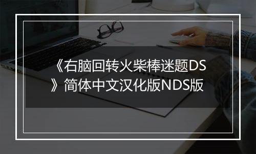 《右脑回转火柴棒迷题DS》简体中文汉化版NDS版