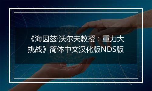 《海因兹·沃尔夫教授：重力大挑战》简体中文汉化版NDS版