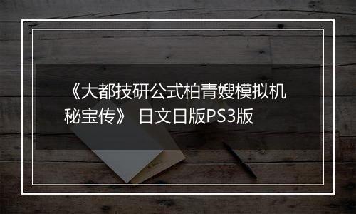 《大都技研公式柏青嫂模拟机 秘宝传》 日文日版PS3版