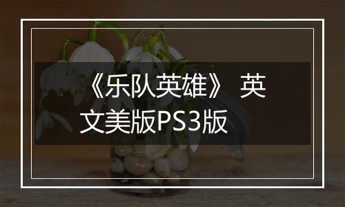 《乐队英雄》 英文美版PS3版