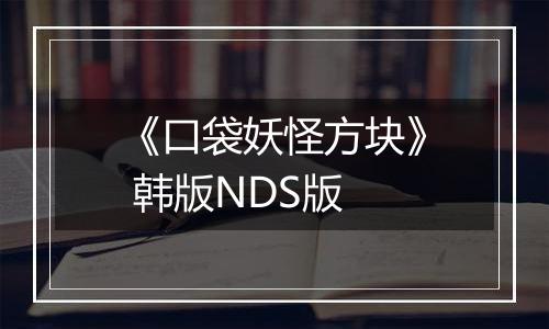 《口袋妖怪方块》 韩版NDS版