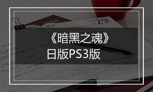 《暗黑之魂》日版PS3版