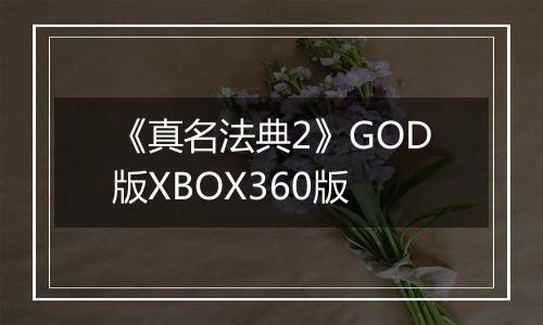 《真名法典2》GOD版XBOX360版