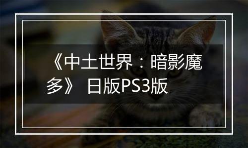 《中土世界：暗影魔多》 日版PS3版
