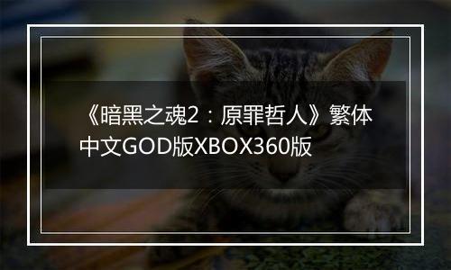 《暗黑之魂2：原罪哲人》繁体中文GOD版XBOX360版