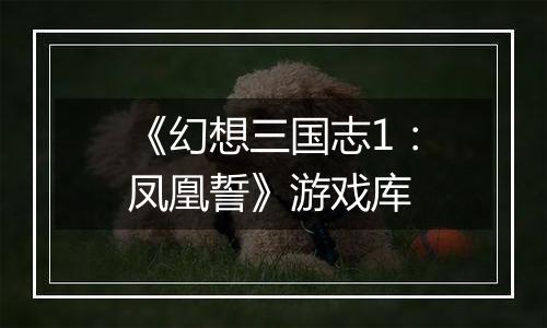 《幻想三国志1：凤凰誓》游戏库