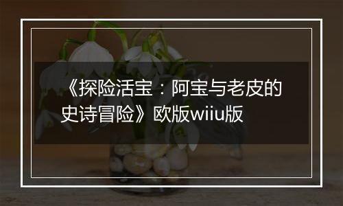 《探险活宝：阿宝与老皮的史诗冒险》欧版wiiu版