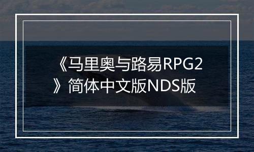 《马里奥与路易RPG2》简体中文版NDS版