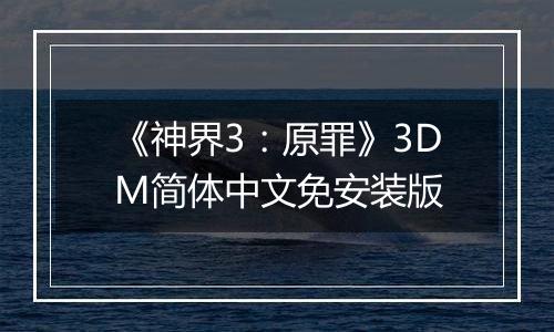 《神界3：原罪》3DM简体中文免安装版