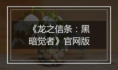 《龙之信条：黑暗觉者》官网版