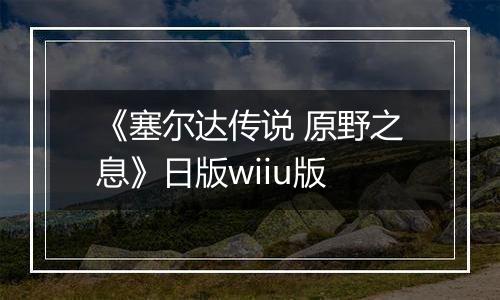 《塞尔达传说 原野之息》日版wiiu版