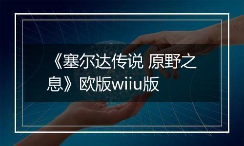 《塞尔达传说 原野之息》欧版wiiu版