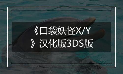 《口袋妖怪X/Y》汉化版3DS版