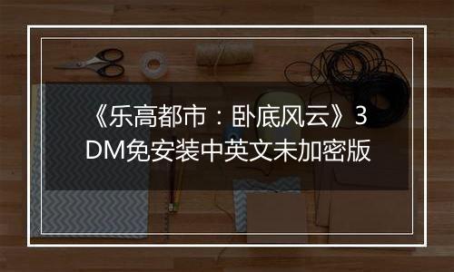 《乐高都市：卧底风云》3DM免安装中英文未加密版