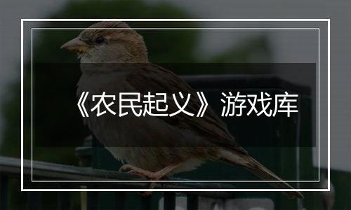 《农民起义》游戏库